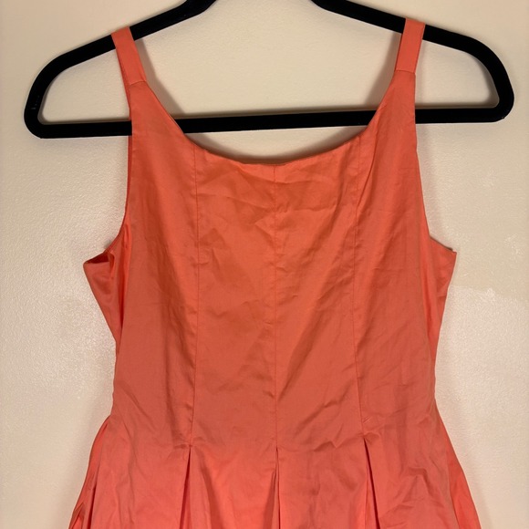 TRUCE Pleated Scoop Neck 100% Cotton Dress Coral Kid Size XL Casual Summer Party - Picture 3 of 8